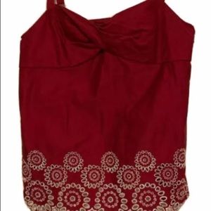 Ann Taylor LOFT Women’s Scalloped Eyelet Laser Cut Cami, Size 6